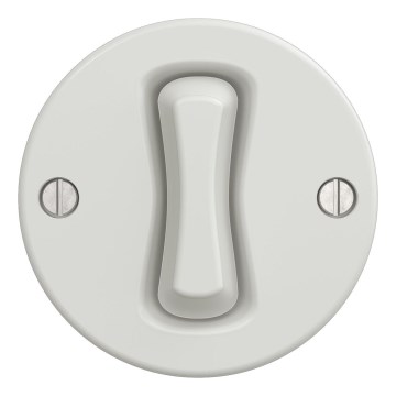 Kliklap - Vintage enkeltpolet kontakt no. 1 hvid