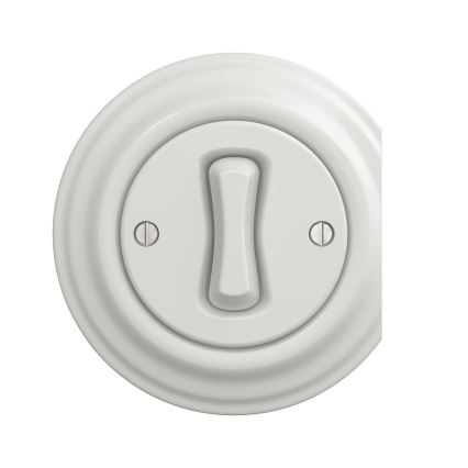Kliklap - Vintage enkeltpolet kontakt no. 1 hvid
