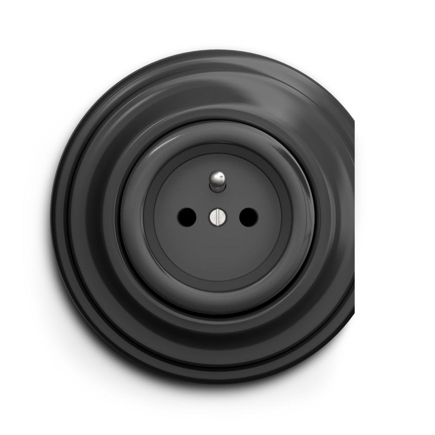 Kliklap - Vintage socket 230V antracit