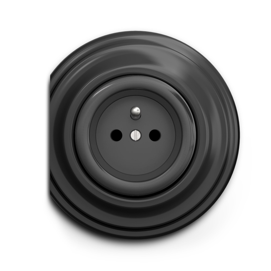 Kliklap - Vintage socket 230V antracit