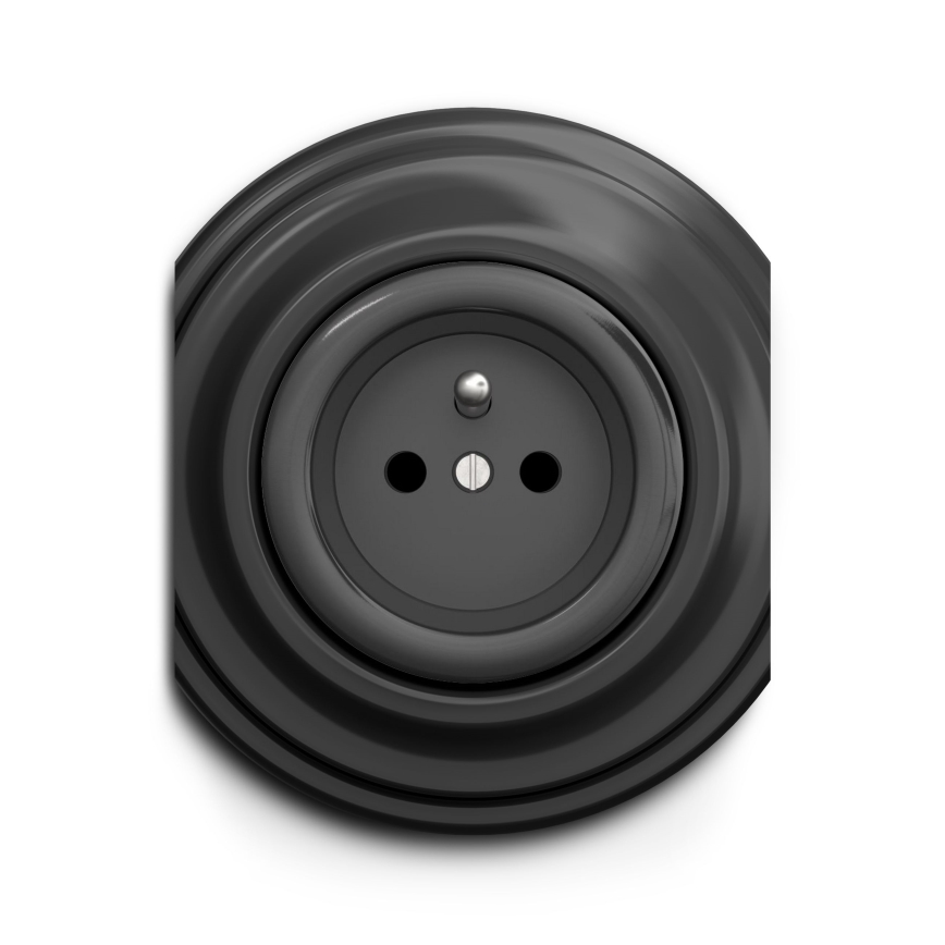 Kliklap - Vintage socket 230V antracit