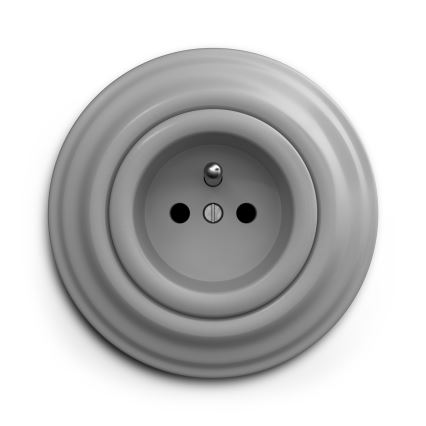 Kliklap - Vintage socket 230V grå