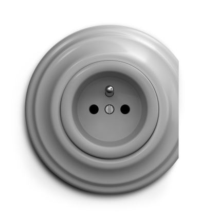 Kliklap - Vintage socket 230V grå