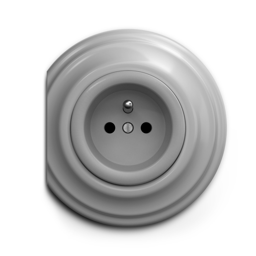 Kliklap - Vintage socket 230V grå
