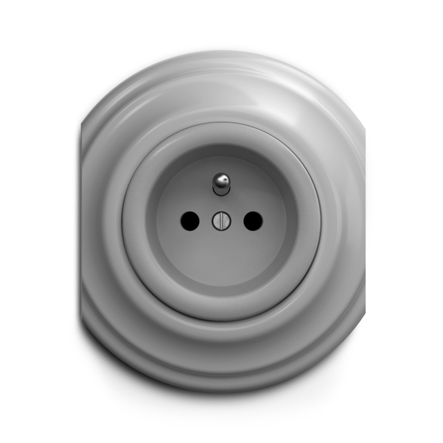 Kliklap - Vintage socket 230V grå