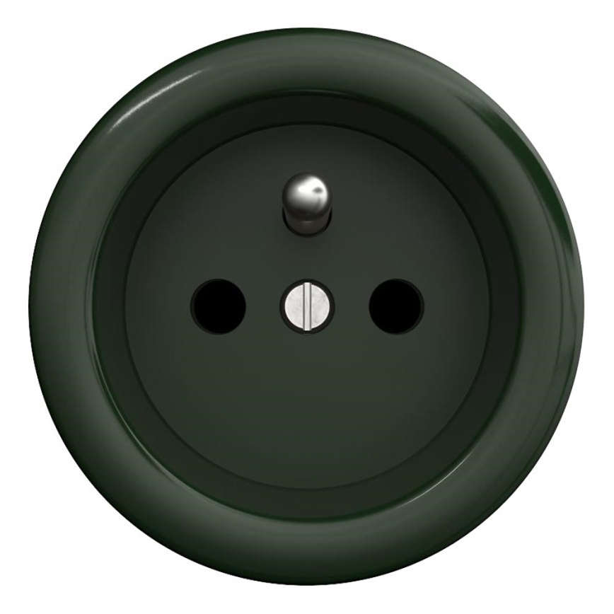 Kliklap - Vintage socket 230V grøn