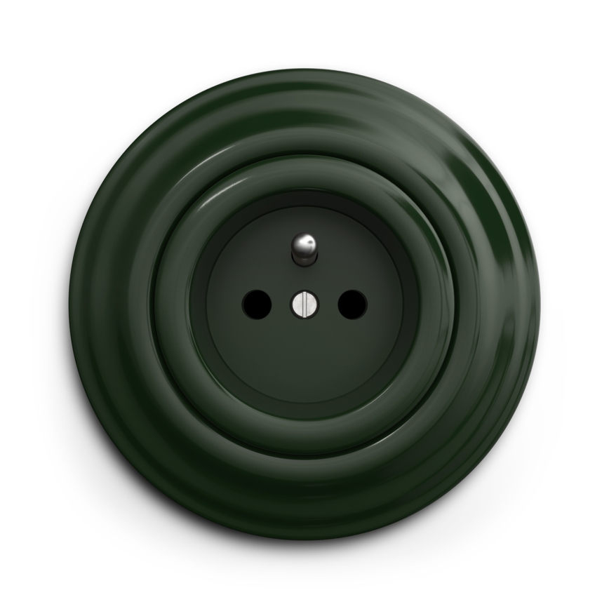 Kliklap - Vintage socket 230V grøn