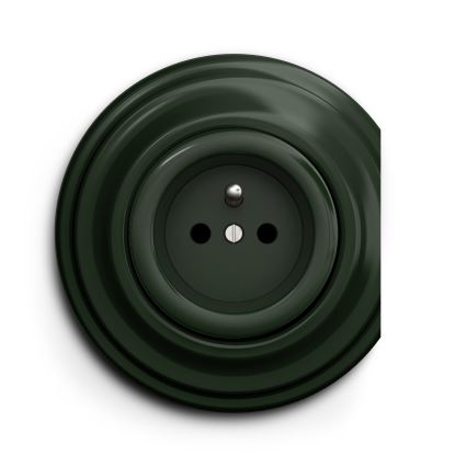 Kliklap - Vintage socket 230V grøn