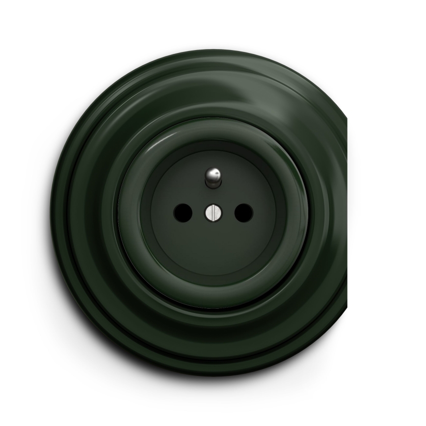 Kliklap - Vintage socket 230V grøn