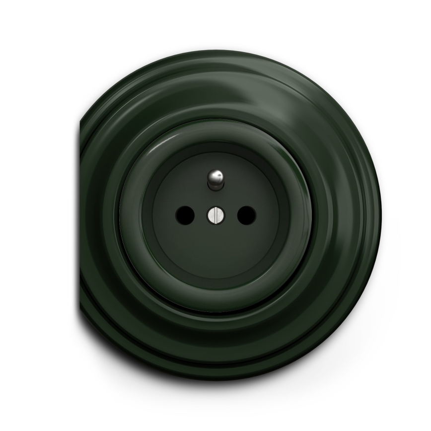 Kliklap - Vintage socket 230V grøn