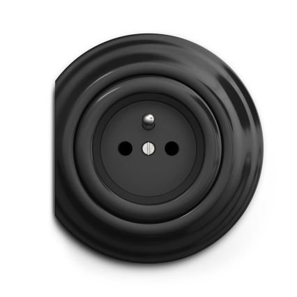 Kliklap - Vintage socket 230V sort