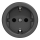 Kliklap - Vintage socket uden ramme SCHUKO 230V/16A antracit