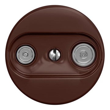 Kliklap - Vintage telefonstik TV+R (continuous) brun