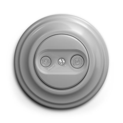 Kliklap - Vintage telefonstik TV+R (terminal) grå