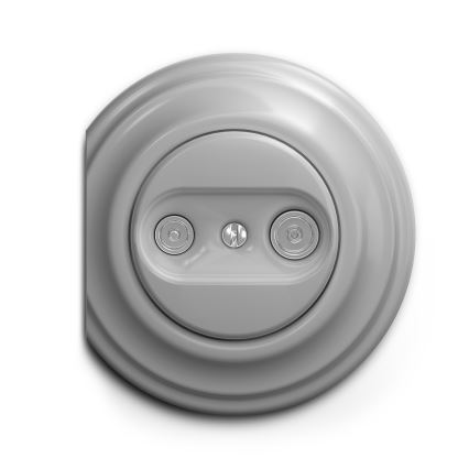 Kliklap - Vintage telefonstik TV+R (terminal) grå