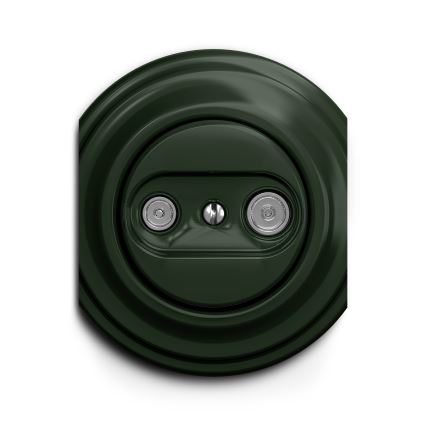 Kliklap - Vintage telefonstik TV+R (terminal) grøn