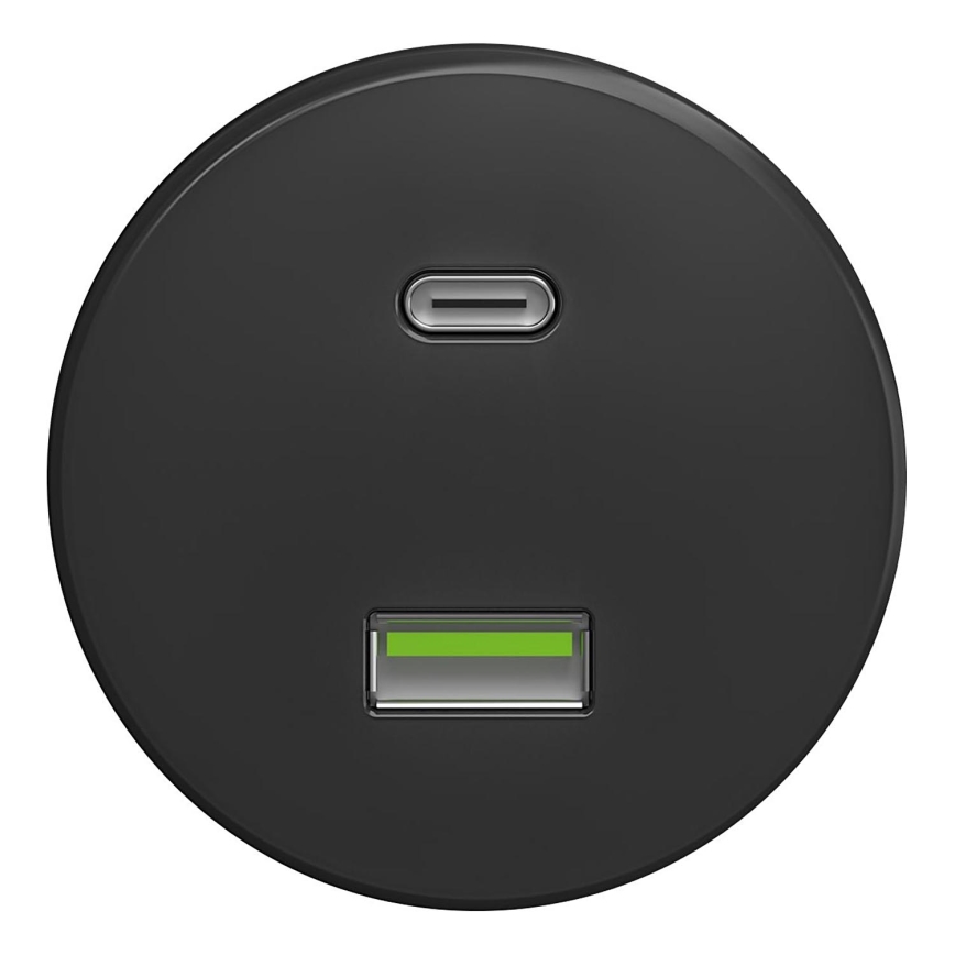 Kliklap - Vintage USB-stik A+C antracit
