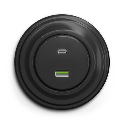 Kliklap - Vintage USB-stik A+C antracit
