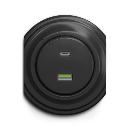 Kliklap - Vintage USB-stik A+C antracit
