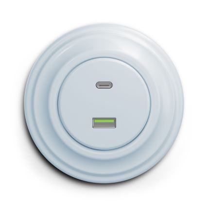 Kliklap - Vintage USB-stik A+C blå
