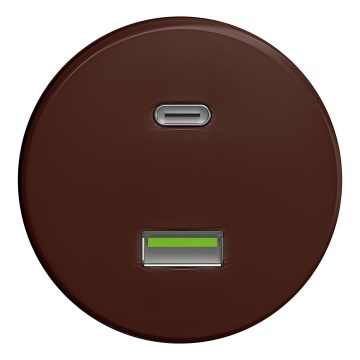 Kliklap - Vintage USB-stik A+C brun