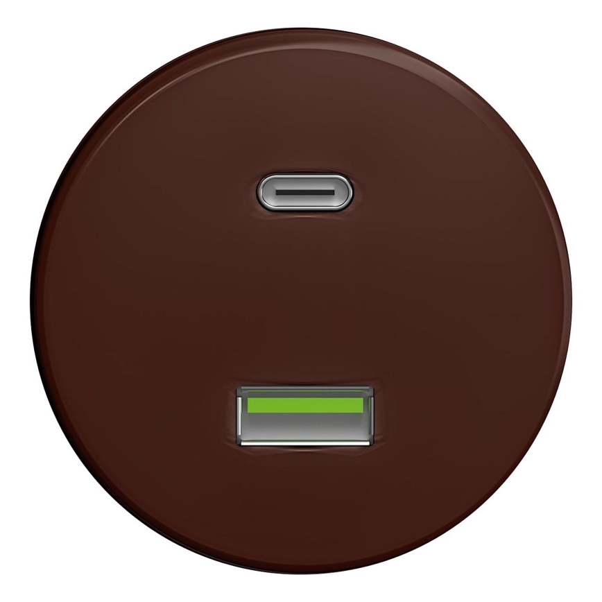 Kliklap - Vintage USB-stik A+C brun