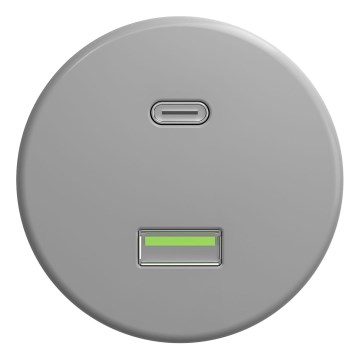 Kliklap - Vintage USB-stik A+C grå