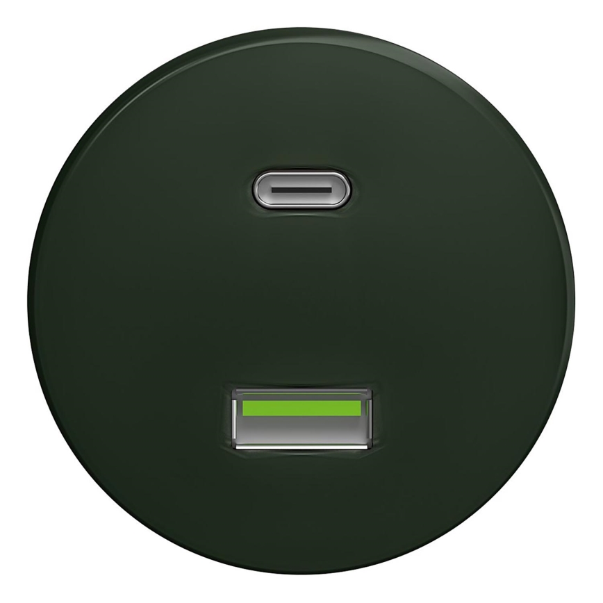 Kliklap - Vintage USB-stik A+C grøn