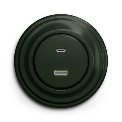 Kliklap - Vintage USB-stik A+C grøn