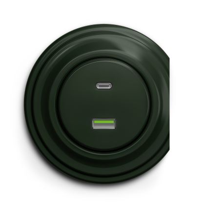 Kliklap - Vintage USB-stik A+C grøn