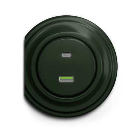 Kliklap - Vintage USB-stik A+C grøn