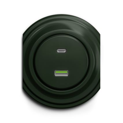 Kliklap - Vintage USB-stik A+C grøn