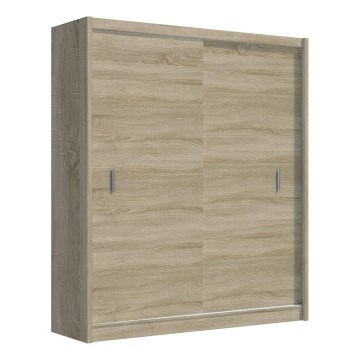 Klædeskab med skydedøre SAPHIRA 203x215 cm eg sonoma