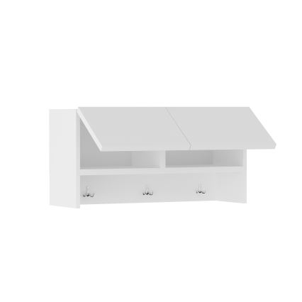 Knagerække med opbevaringsplads POOL 30x60 cm hvid