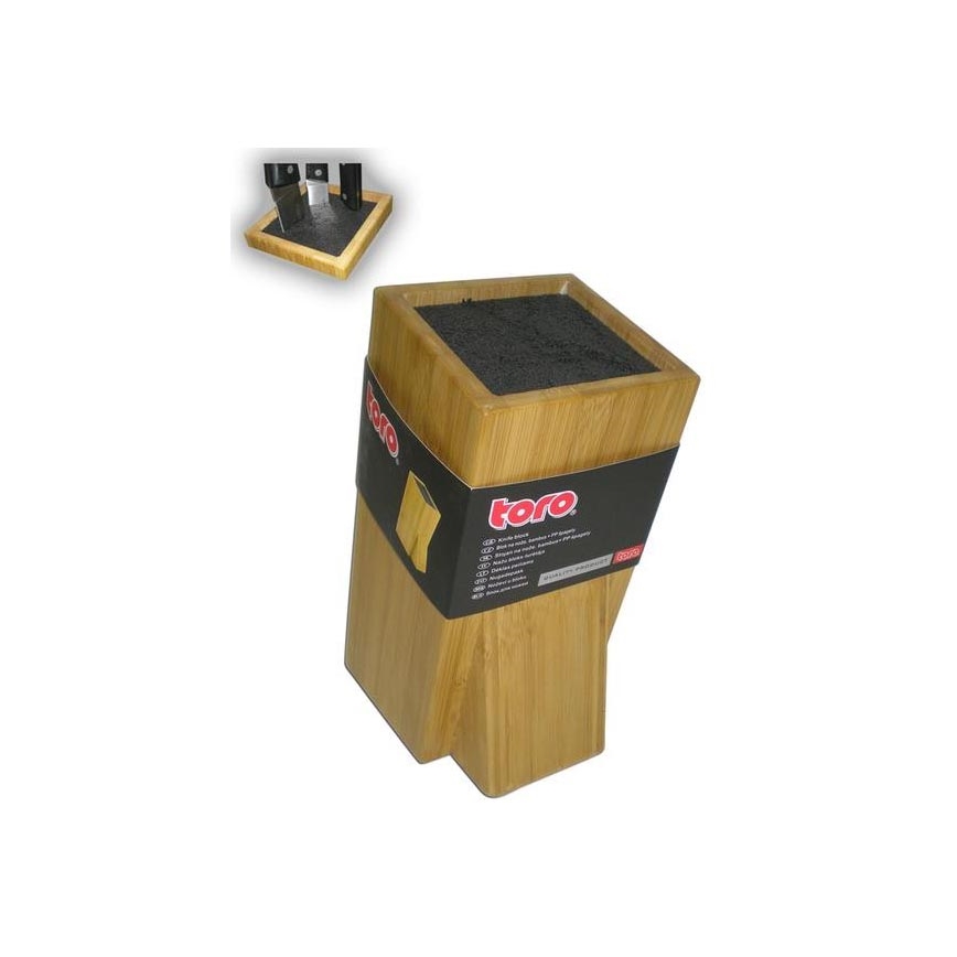 Knivholder med fleksibel indsats 23,8x11 cm bambus