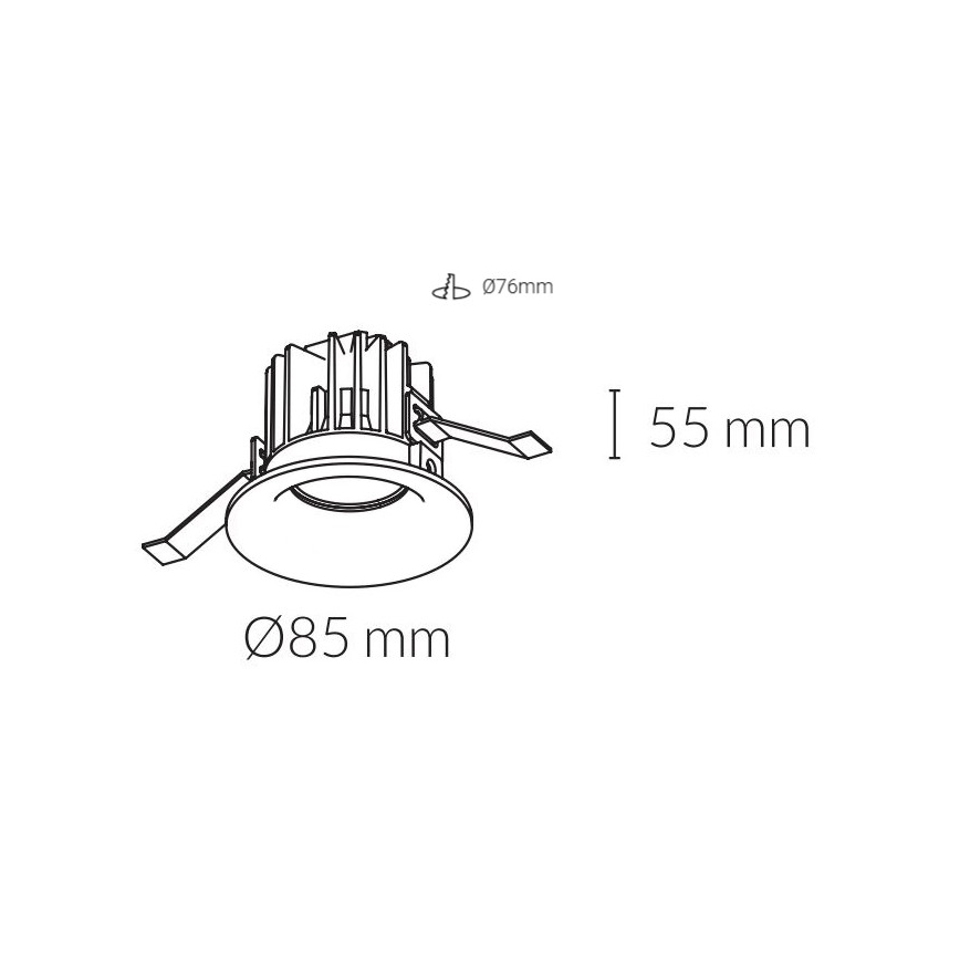 Kohl Lighting - LED indbygningslampe til badeværelse LUXO LED/12W/230V IP65