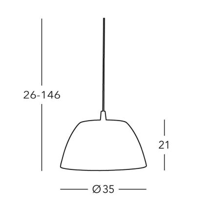 Kolarz 0051.31.6 - Pendel MALMÖ 1xE27/60W/230V