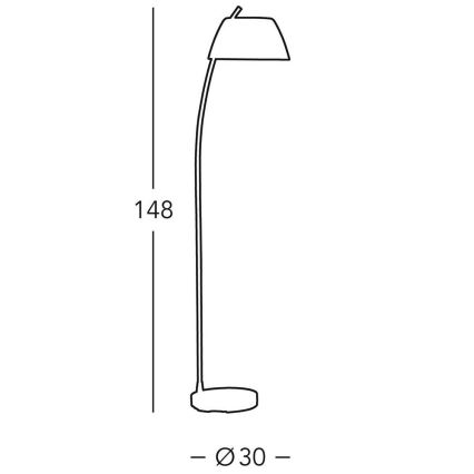 Kolarz 0051.41.6 - Gulvlampe MALMÖ 1xE27/60W/230V