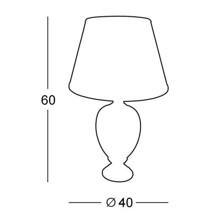 Kolarz 0094.70 - Bordlampe DAMASCO 1xE27/100W/230V