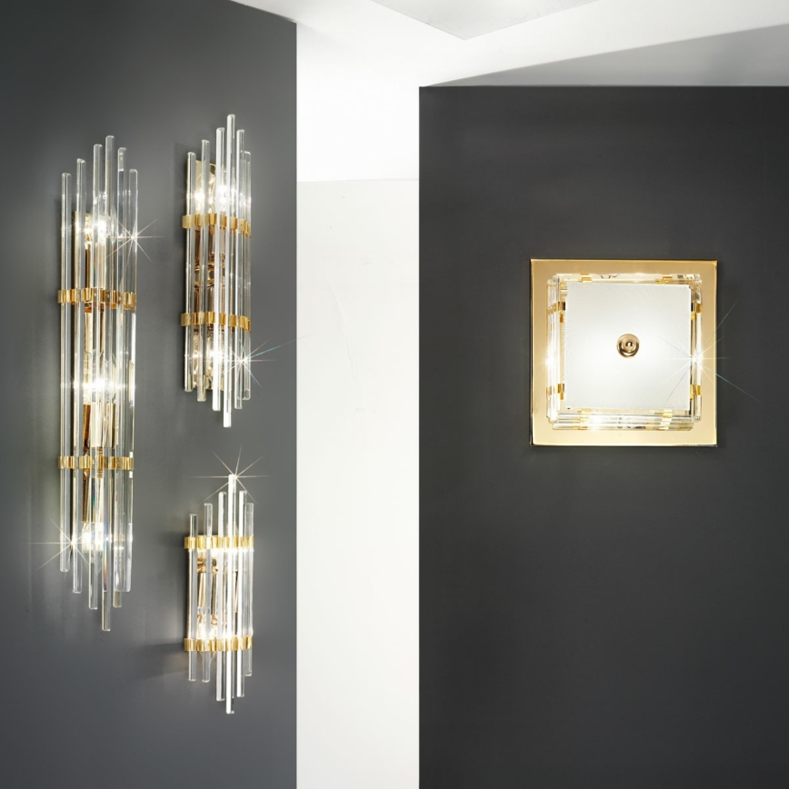 Kolarz 0342.14.3 - Loftlampe ONTARIO 4xE27/60W/230V 24K guldfarvet