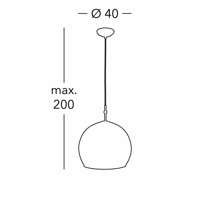 Kolarz 0392.31L.3.Aq.Ch - Pendel LUNA 1xE27/60W/230V 24K guldfarvet