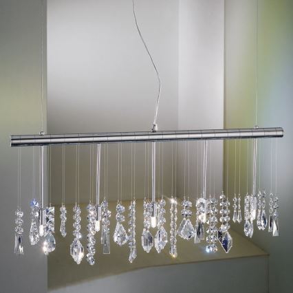 Kolarz 104.85.5 - Lysekrone i krystal STRETTA 5xG9/40W/230V skinnende krom