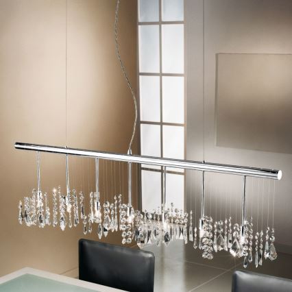 Kolarz 104.87.5 - Lysekrone i krystal STRETTA 7xG9/40W/230V skinnende krom