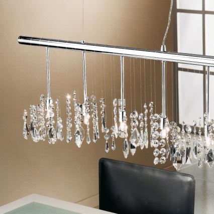 Kolarz 104.87.5 - Lysekrone i krystal STRETTA 7xG9/40W/230V skinnende krom