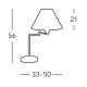 Kolarz 264.71.6 - Bordlampe HILTON 1xE27/60W/230V