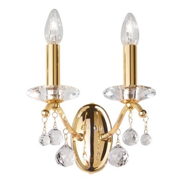 Kolarz 3234.62.3.KoT - Krystal væglampe CARMEN 2xE14/60W/230V 24K guld