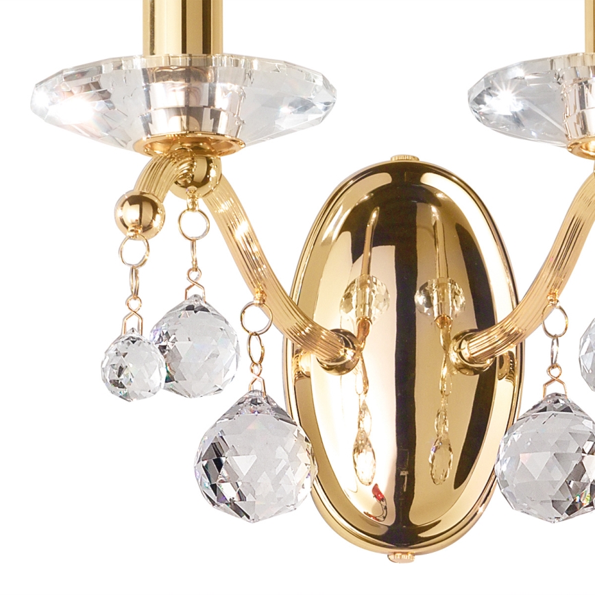 Kolarz 3234.62.3.KoT - Krystal væglampe CARMEN 2xE14/60W/230V 24K guld