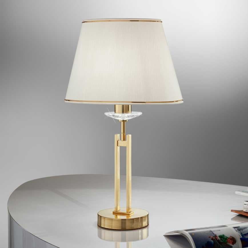 Kolarz 330.71.8C - Bordlampe i krystal IMPERIAL 1xE27/60W/230V guldfarvet/beige
