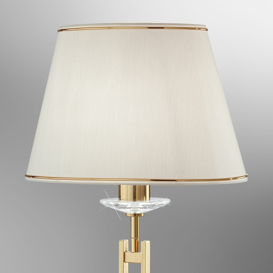Kolarz 330.71.8C - Krystalklar bordlampe IMPERIAL 1xE27/60W/230V i guld/beige