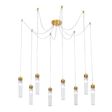 Kolarz 6009.30830 - Pendel RAGGIO 8xE14/25W/230V edderkop 24K guldfarvet